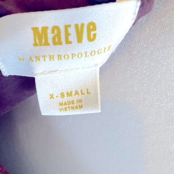 Anthropologie Maeve Kara Sequined Dress Short Sleeve Slit Embellished XS - Picture 9 of 12